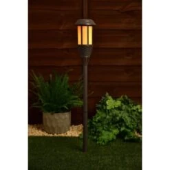 Solar Powered Flame Effect Tiki Torch -Green Joy Store 392994 solar powered flame effect tiki torch 3