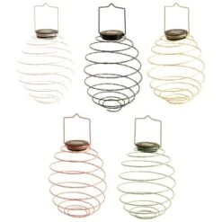 B&M Solar Powered Spiral Lantern - Black -Green Joy Store 393012 solar powered spiral lantern group