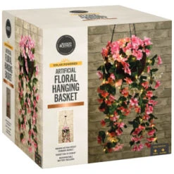 Solar Powered Artificial Floral Hanging Basket 11 Solar Powered Artificial Floral Hanging Basket -Green Joy Store 393030 solar powered artificial floral hanging basket 5