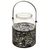 B&M Urban Eden Glass & Metal Jar - Black -Green Joy Store 393039 urban edan metal and glass jar black