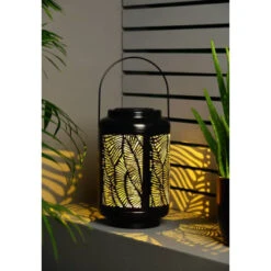 B&M Urban Eden Solar Powered Metal Lantern 5 B&M Urban Eden Solar Powered Metal Lantern -Green Joy Store 393057 urban eden solar powered metal lantern 2