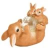 B&M Resin Rabbit Family With Solar Light -Green Joy Store 393078 resin family with solar light rabbit