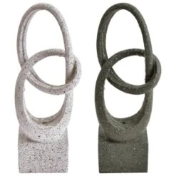 B&M Solar Sculpture With Micro LED - Light Grey -Green Joy Store 393079 solar sculpture with micro leds group