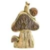 B&M Solar Rustic Mushroom Ornament With Snail -Green Joy Store 393243 solar rustic mushroom ornament with snail