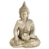 B&M Sitting Buddha Ornament With LED Light -Green Joy Store 393431 sitting buddha ornament with cool white led 2