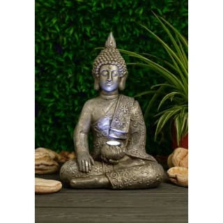 B&M Sitting Buddha Ornament With LED Light 4 B&M Sitting Buddha Ornament With LED Light - Image 2