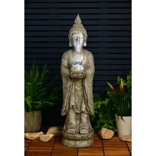 B&M Standing Buddha Ornament With LED Light 4 B&M Standing Buddha Ornament With LED Light - Image 2