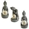 B&M Assorted Sitting Solar Buddha Garden Ornament -Green Joy Store 393441 sitting buddha garden ornament with solar crackle ball group