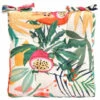 B&M Luxury Seat Pad - White Tropical Print -Green Joy Store 393564 luxury shower resistant seat white tropical print