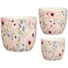 B&M Boho Garden Ceramic Plant Pots 3pk - Flowers -Green Joy Store 393644 3pk boho garden ceramic plant pots flower