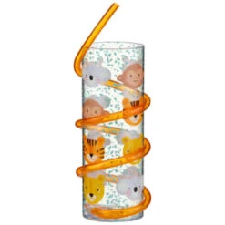 B&M Little Safari Animal Tumbler & Straw (Assorted) -Green Joy Store 394235 kids animal tumbler and straw animal orange