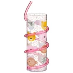 B&M Little Safari Animal Tumbler & Straw (Assorted) -Green Joy Store 394235 kids animal tumbler and straw animals pink