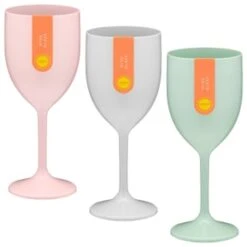 B&M Simply Summer Wine Glass - Grey -Green Joy Store 394256 colour wine glass group