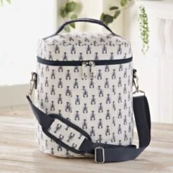 B&M Ocean Print Cooler Bag - White -Green Joy Store 394307 ocean print cooler bag white