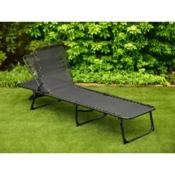Vancouver Premium 3 Position Folding Relaxer Bed - Black -Green Joy Store 395731 vancouver premium 3 position folding relaxer bed 2