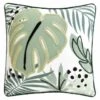 B&M Leaf Print Embroidered Cushion 43 X 43cm 2 B&M Leaf Print Embroidered Cushion 43 X 43cm -Green Joy Store 396041 embroidered cushion leaf print