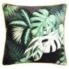 B&M Leaf Print Shower Resistant Cushion With Foiling - Black 2 B&M Leaf Print Shower Resistant Cushion With Foiling - Black -Green Joy Store 396044 leaf print shower resistant cushion with foiling